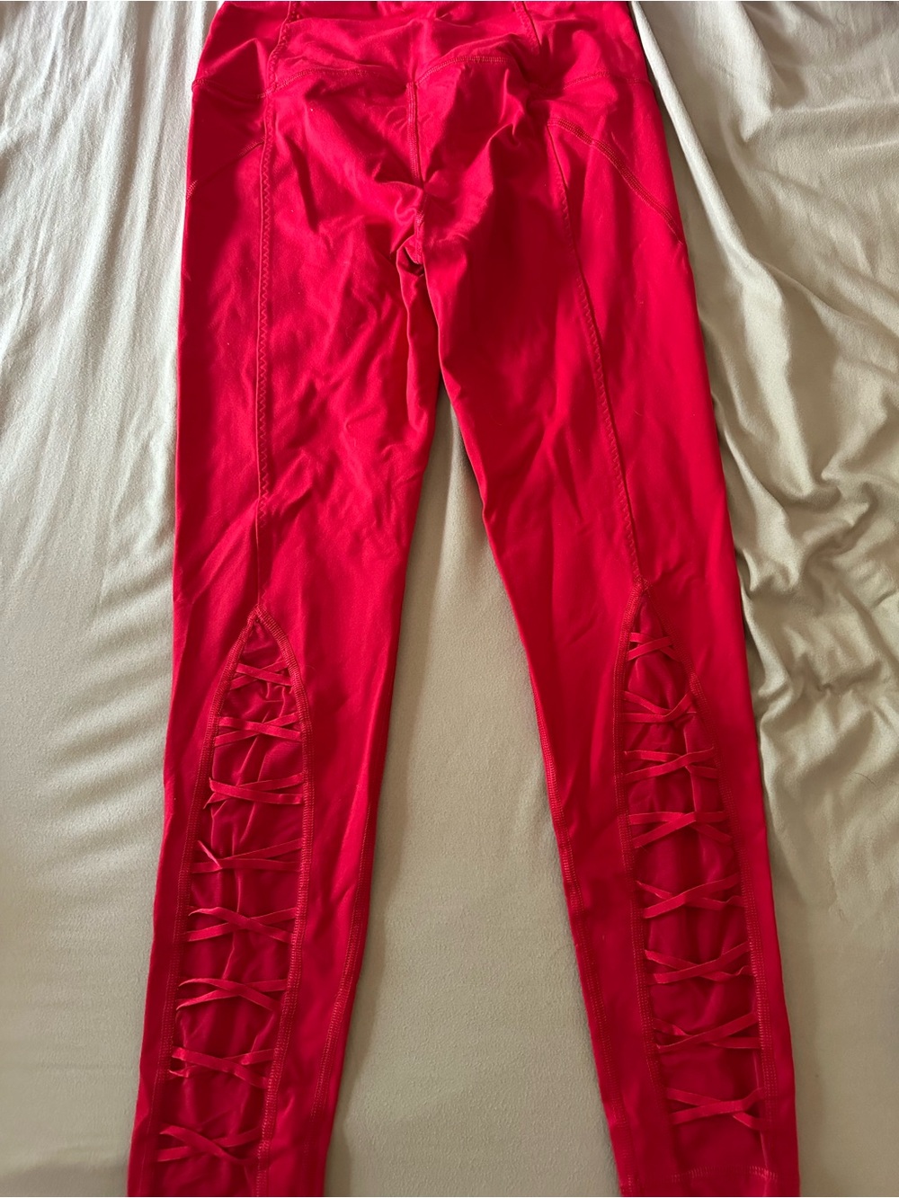 Hot Pink Lace-Up Active Leggings Victoria secret